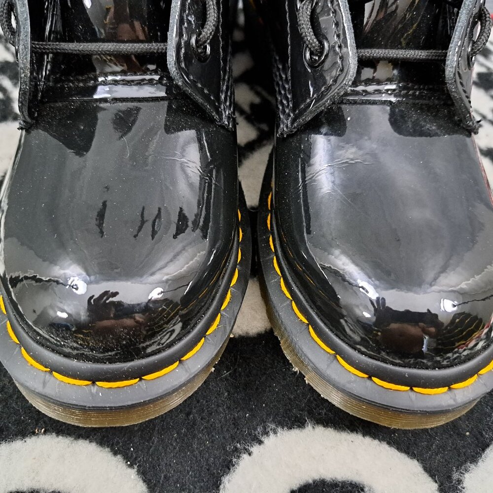 %Dr. Martens Women 11821 Combat Boots Sz 6 Black / D7 - Picture 9 of 9